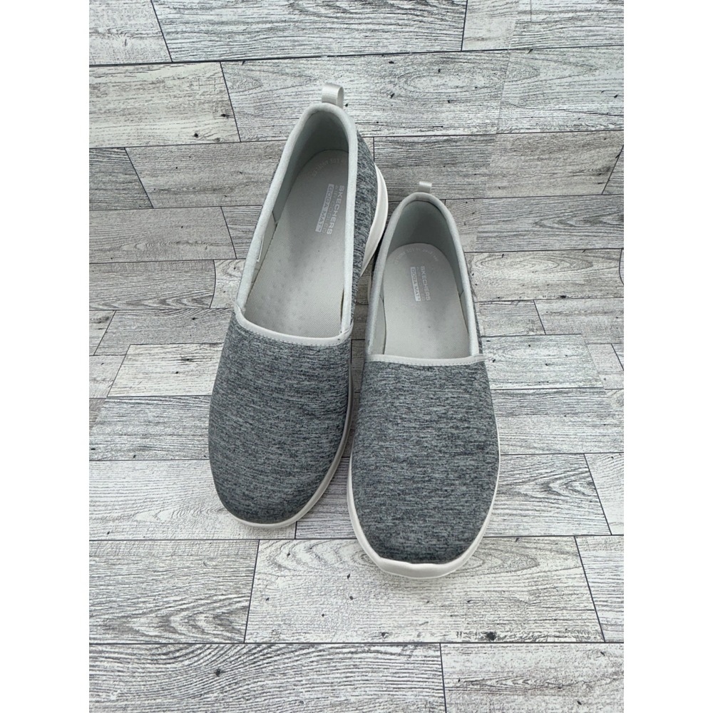 Skechers Go Walk Joy Grey‎ Heathered Slip On Walking Shoes 124188 Women Sz 10